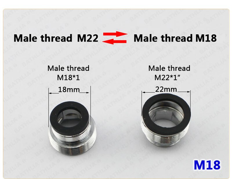 M22 vattenrenare adapter mässing kran luftare kontakt adapter köks kran byte lätt att montera: M18