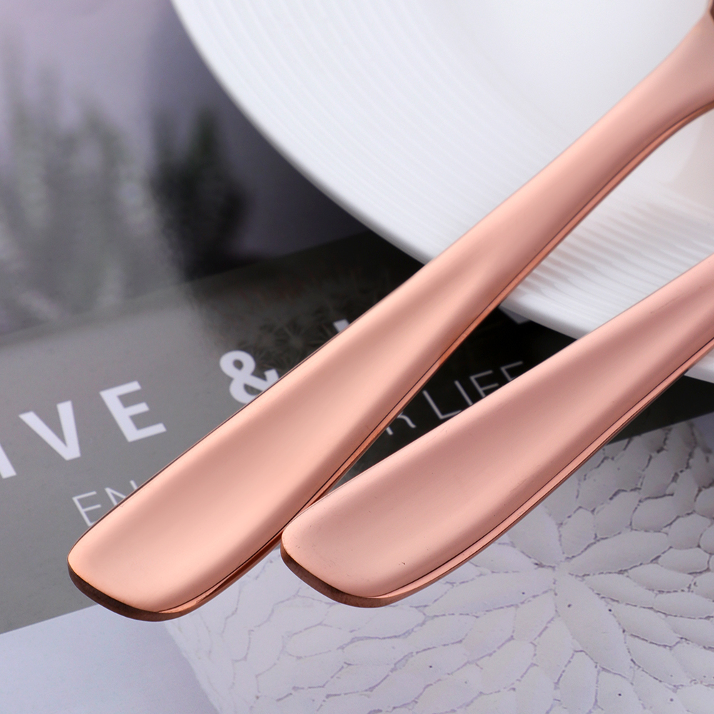 Kitchen 304 Stainless Steel Spoon Set Large Salad Dinner Serving Spoons Server Metal Fork Spoon Cutlery Set Steel Utensils