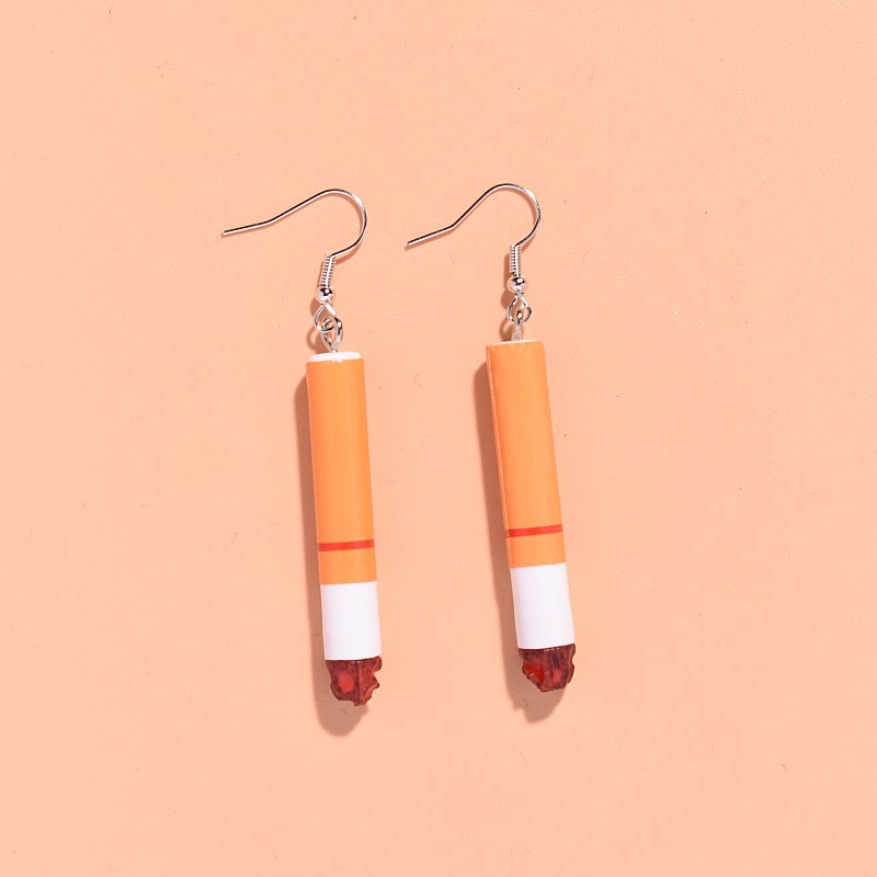 1 par de pendientes de gota de comida de Donut 3D de colores para mujer, para niños, creativa, divertida, abalorios de pastel Kawaii, pendientes colgantes, joyería: Color marrón amarillo