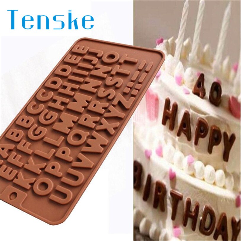 Tenske bageforme 26 bogstaver silikone chokolade kage form håndværk småkage slik isterning  u70418