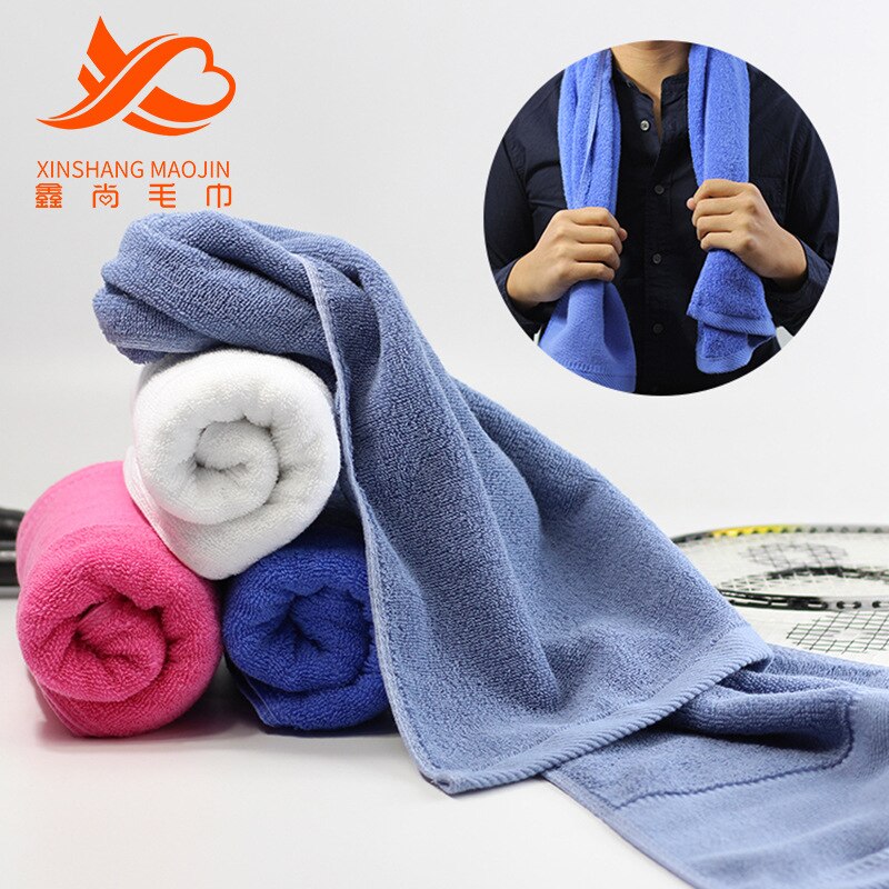 5 packs of lengthened pure cotton pure color terry sports towel gym 32*110CM sweat towel marathon yoga sports towel