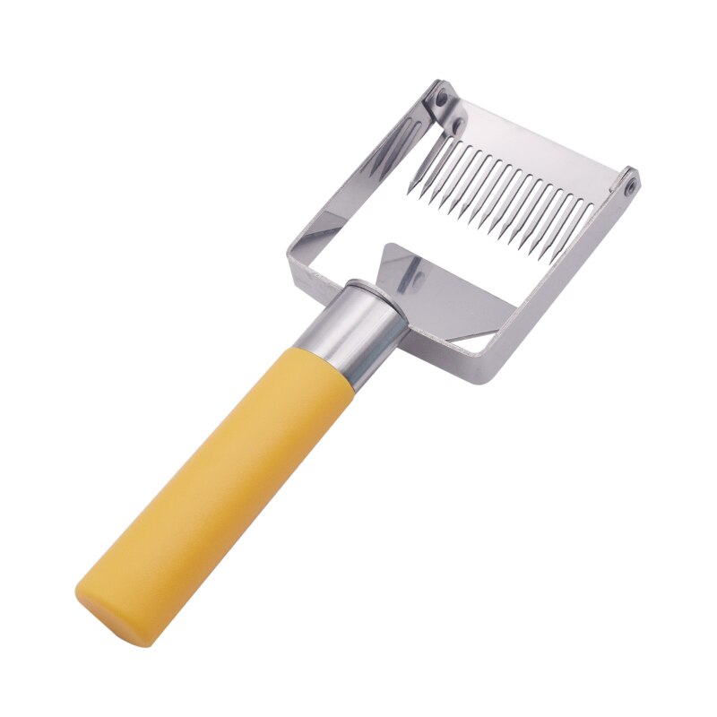 Apiculture untapping tenedor Acero inoxidable panal Honeycomb honeyscraper plástico manija destapar tenedor Herramientas de Apicultura: 1Header