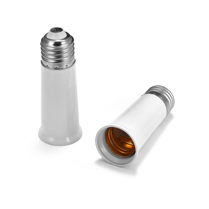 E27 to E27L Extension Adapter E26 to E26L Extend Lamp Adapter Holder Converter Lamp Base Socket LED Light Bulb Plug