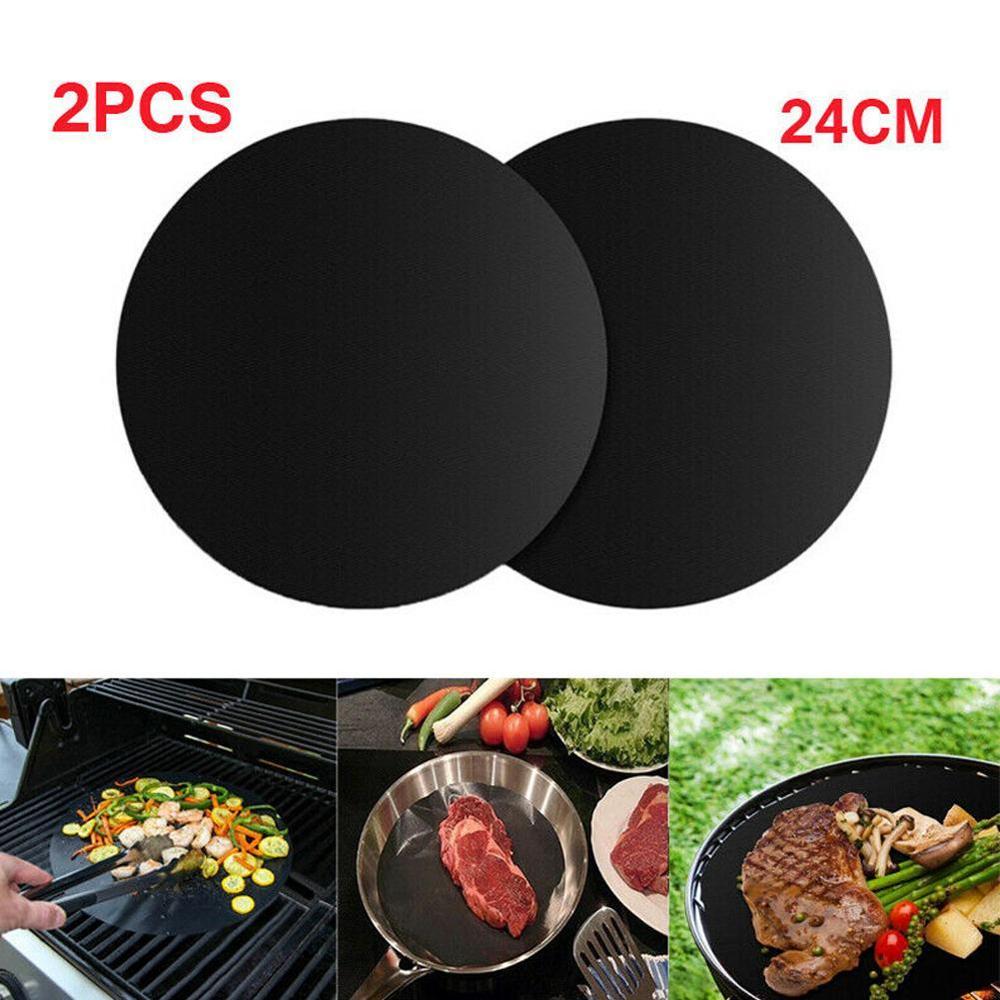 Tarttumaton grillausmatto grillityyny grillauspeitteelle lämmönkestävä tyyny uudelleenkäytettävä pyöreä tyynypannu grilli ovimatto dia 24 cm leivontatyökalu