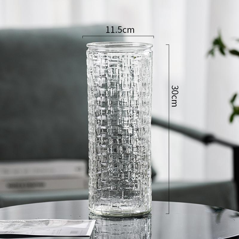 Vase Extra Large en verre, bambou, Rose, lys, décoration pour la maison, Arrangement de fleurs, pour le salon