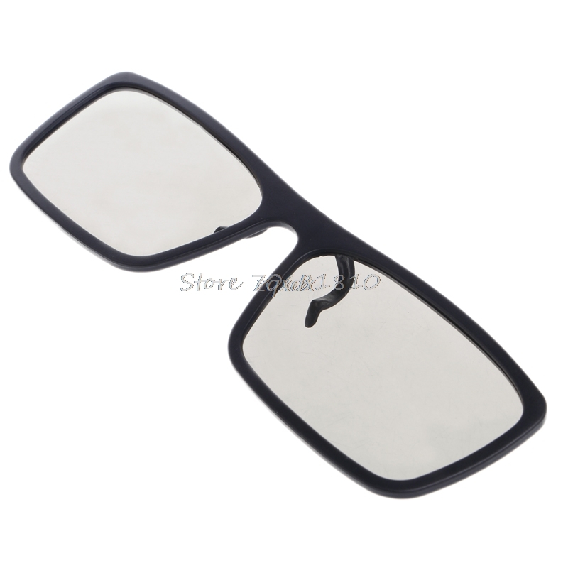 Gafas polarizadas circulares tipo Clip para TV, lentes polarizadas 3D para Cine 3D Real, 0,22mm