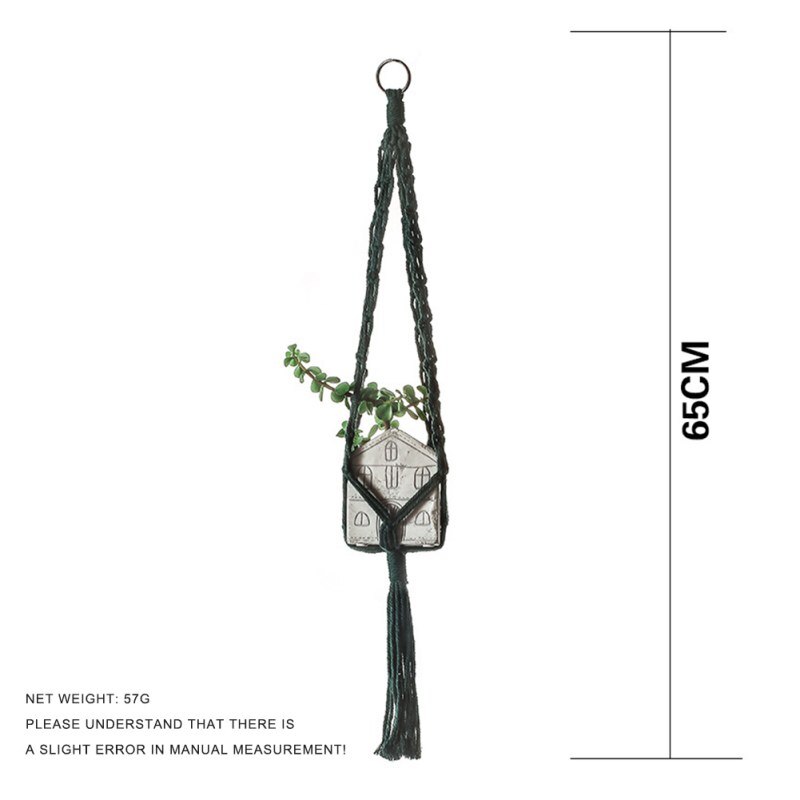 M Hanging Baskets Bohemia Woven Cotton Rope Hanging Basket Wall Mounted Flower Pot Accessories Indoor Garden Supplies: 1