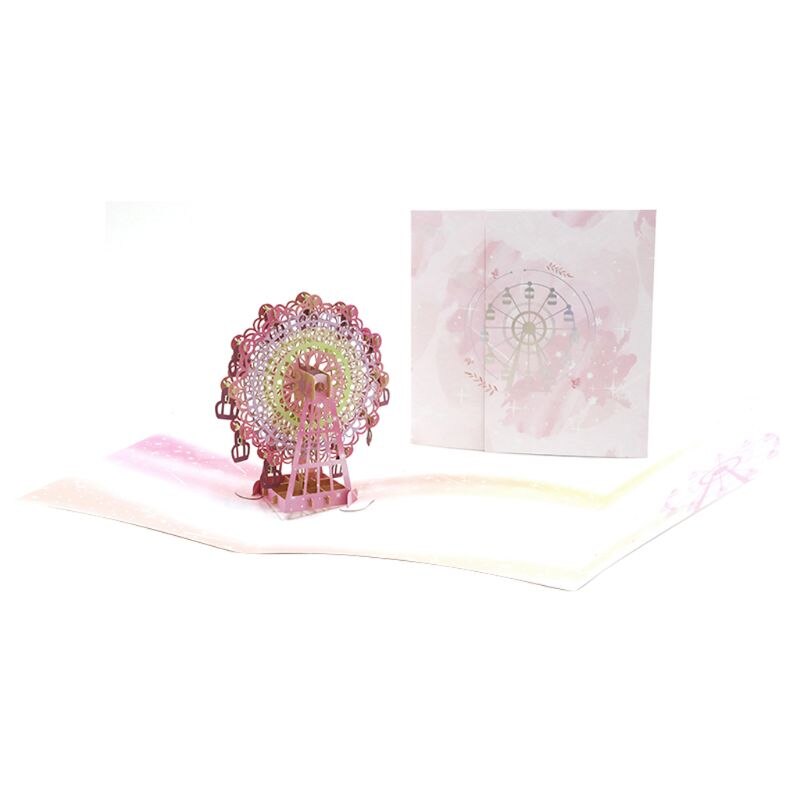 3D Pop Up Cake Greeting Cards Postcards Invitations with Envelope Birthday Party: Wheel