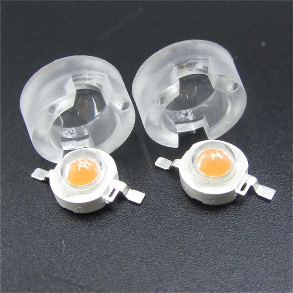 10-100 Stuks 13Mm 1W 3W Mini Led Lens 15 30 45 60 90 100 Graden voor Ir Cctv Led Pcb Bolle Acryl Lens Houder Reflector Collimator