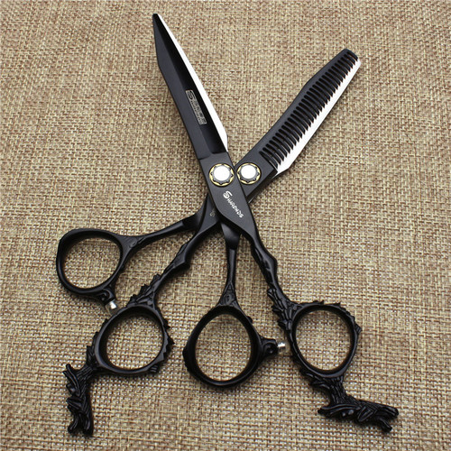 Echte kappersschaar, 6 inch kappersschaar, speciale schaar voor haarstylisten, schaar met platte tanden.: Violet/紫罗兰