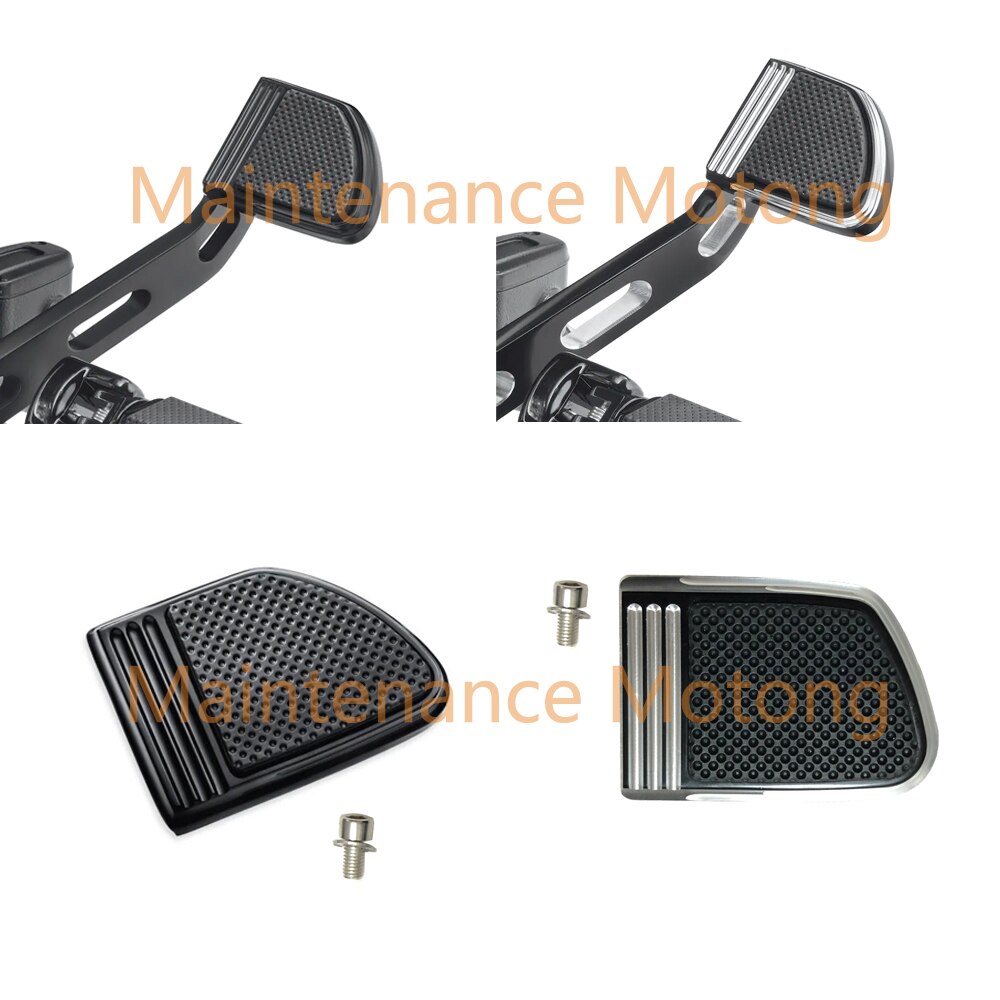 Motorcycle Small Brake Pedal Pad rubber Black Chrome For Harley Softail FLSB Sport Glide FXBR FXBRS Breakout 114 115 116 -up