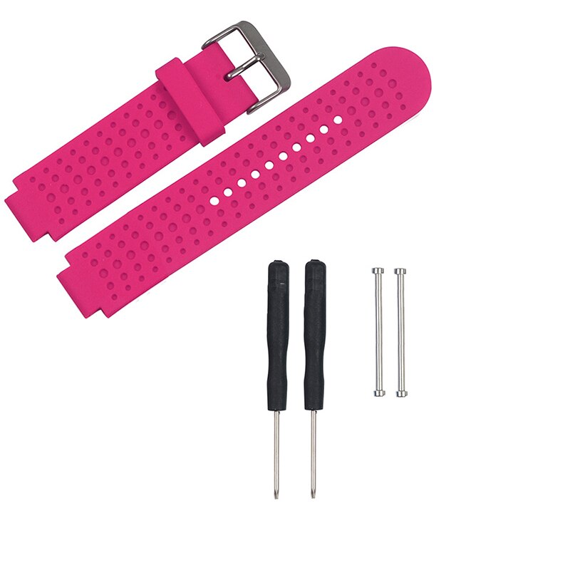 Essidi-Correa de silicona para reloj, repuesto para Garmin Forerunner 220, 230, 235, 630, 620, enfoque S20, S5, S6, bucle de pulsera: Rosa