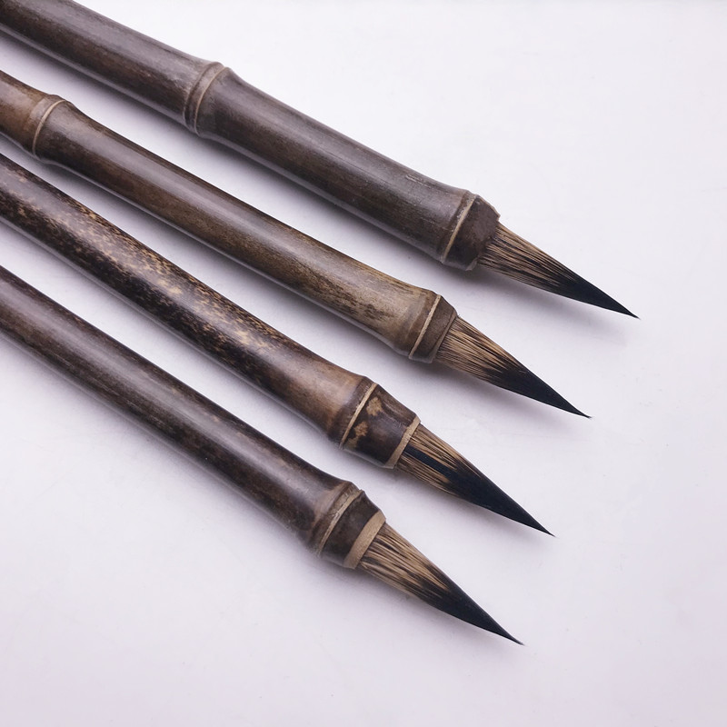 Bamboo Chinese Calligraphy Brushes Pen Squirrel Hard Hair Landcaped Painting Brush Pen Small Regular Script Calligraphie