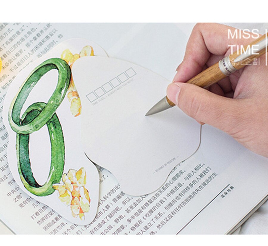 MISS TIME poem memories postcard greeting card Bookmark Letter paper 1 lot = 1 pack = 30 pcs