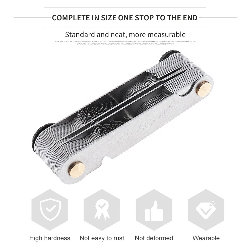 60 Degree Whitworth Metric Inch Thread Plug Gauge Gear Tooth Screw Pitch Gauges Measuring Carbon Steel For Measuring Tool