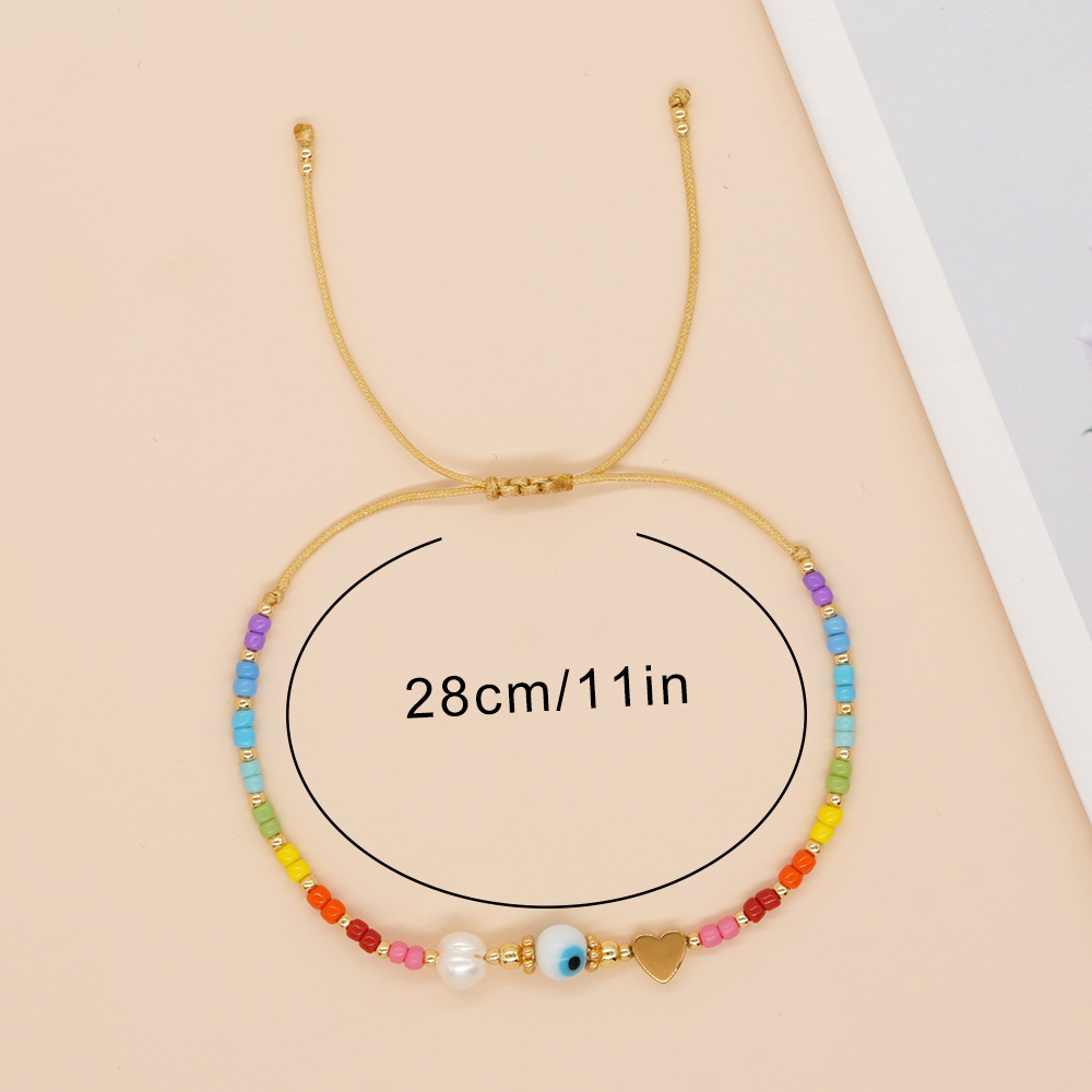 Go2boho Evil Eye Gold Plated Charm Pearl Bracelet Women Pulsera Jewelry Handmade String Boho Colorful Miyuki Beads Bracelets