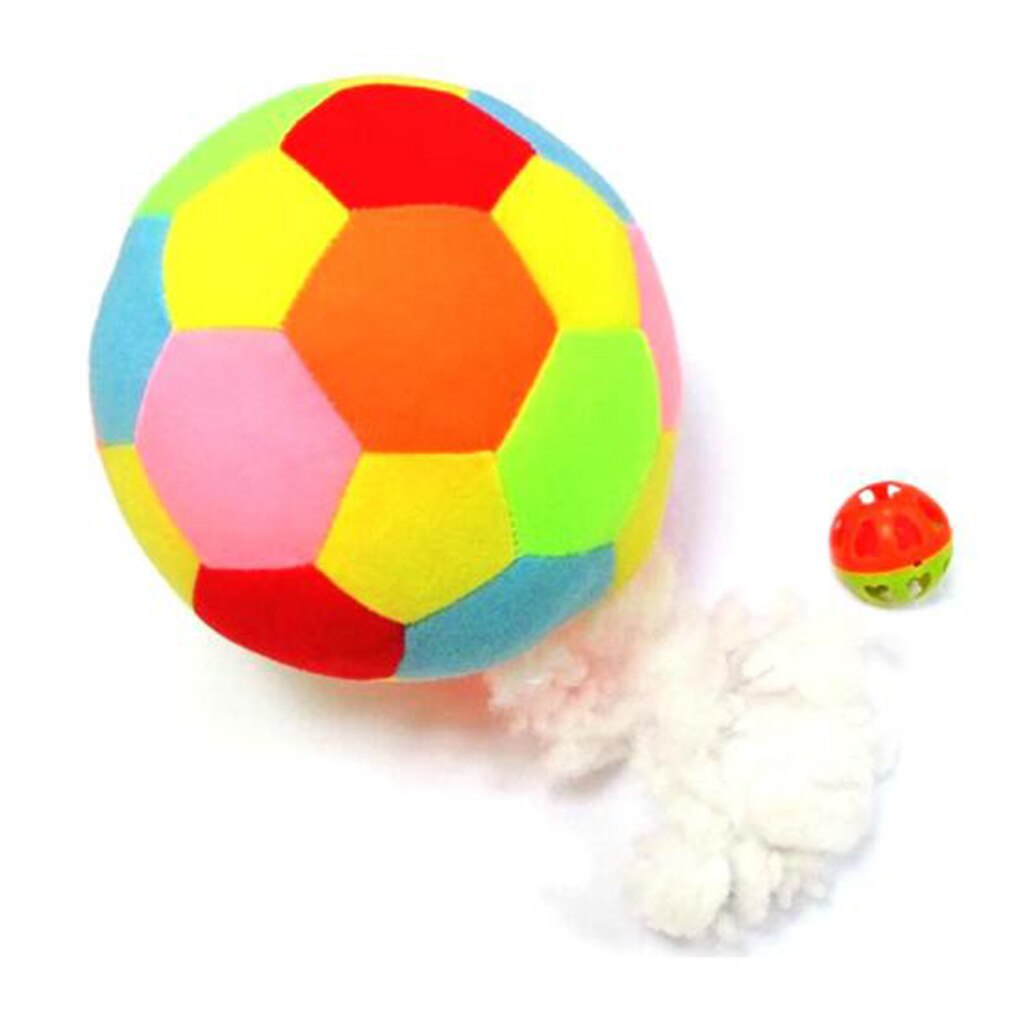 Soft Sports Soccer Ball for Baby Indoor Outdoor Toys Colorful 17cm Size 4