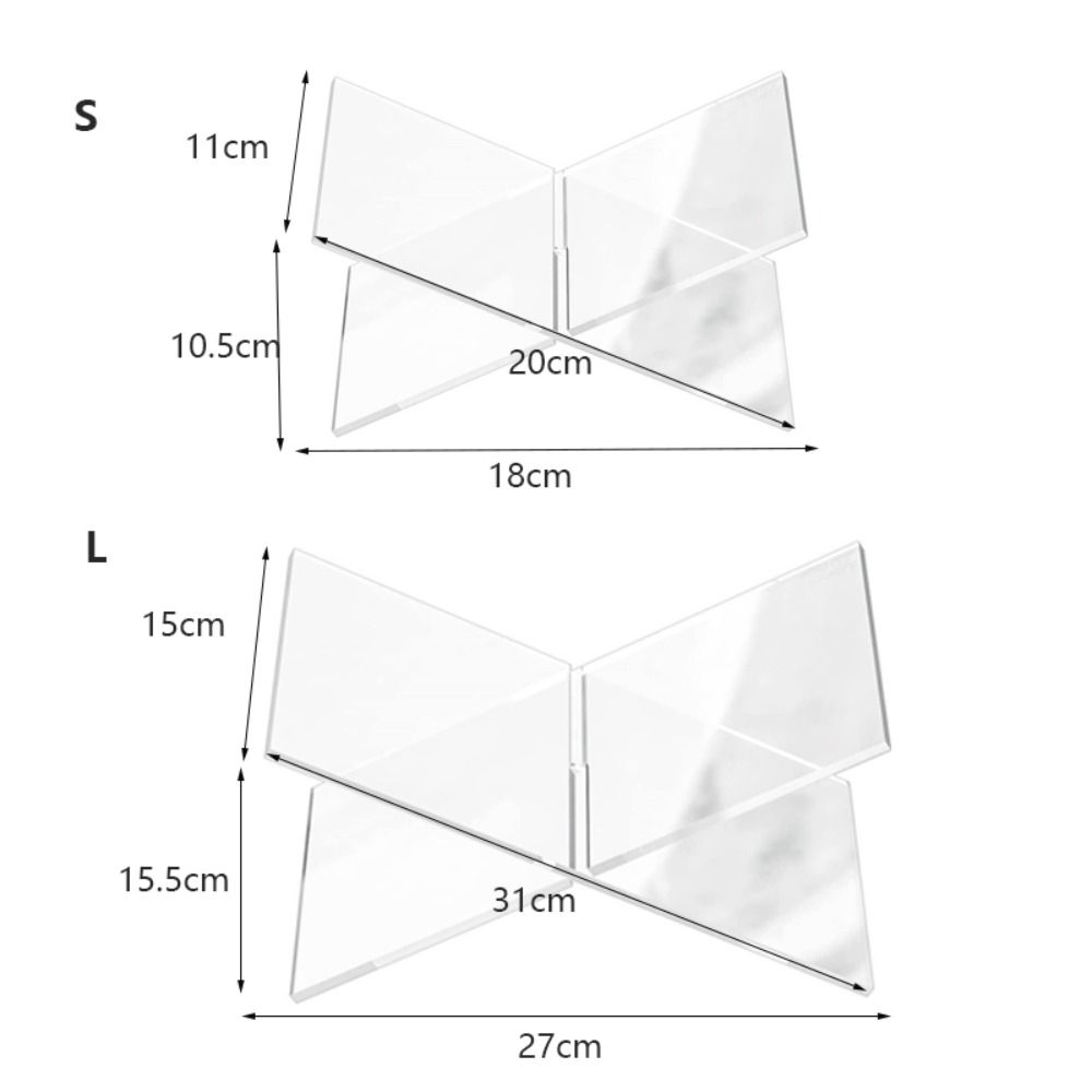 Kitchen Accessory Acrylic Book Display Stand Transparent/Black DIY Recipe Stand X Shape Cookbook Stand The Quran