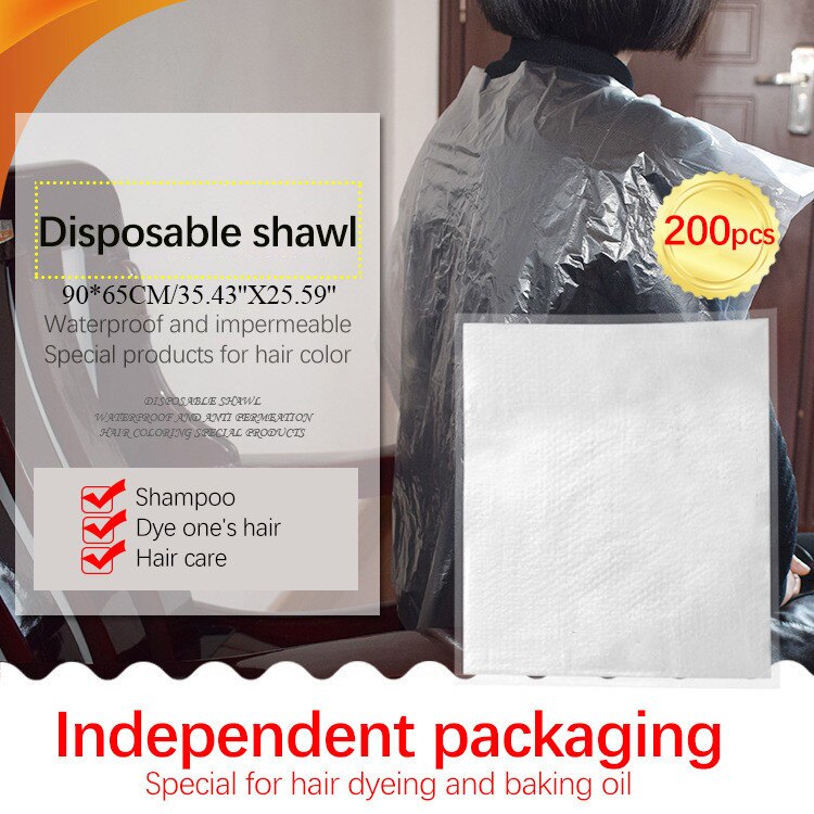 Waterproof Disposable Hair Salon Capes Washing Pads Shampoo Cape Hair Cloth apron scarf Home Use Styling Tool Gown Barber