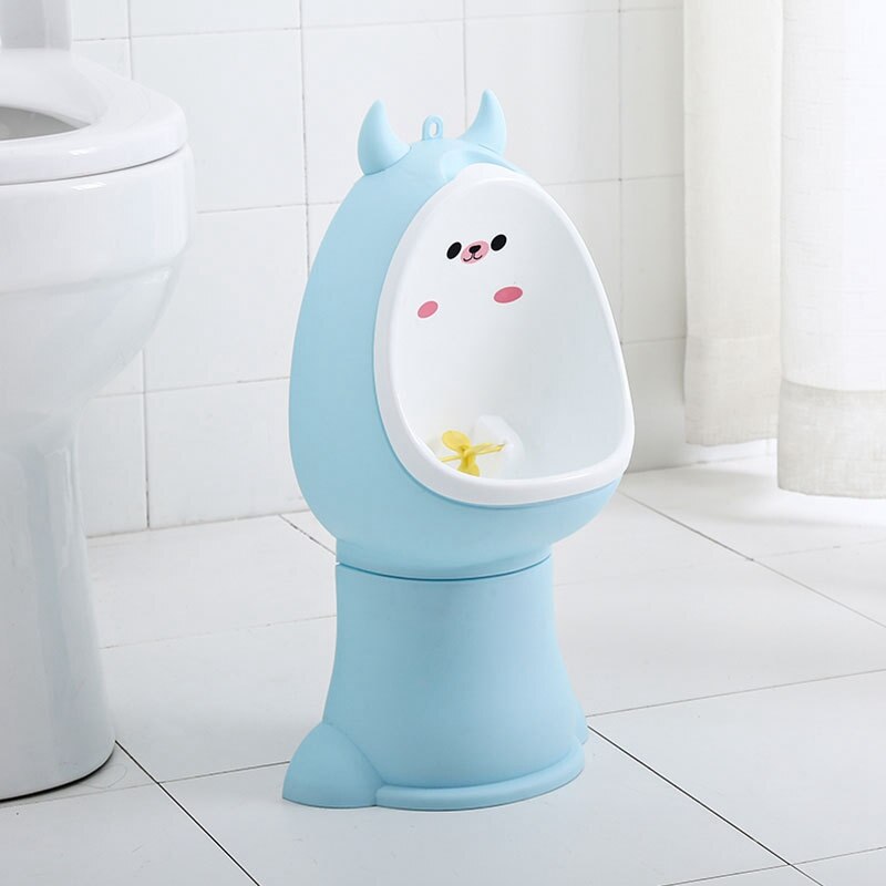 Urinal baby gutt baby spedbarn veggmontert krok potte toalett trening stativ vertikale urinaler takrenne tiss toalett: Blå