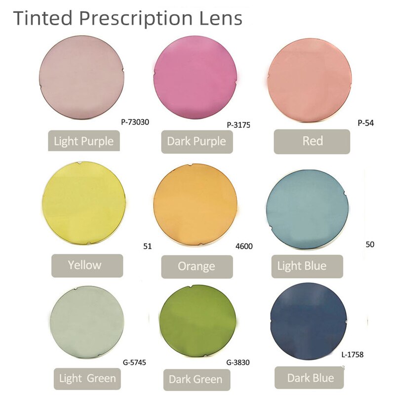 2 kpl ,värinen reseptilinssi cr -39 hartsi värjäyslinssi myopia optiset sävytetyt linssit anti -uv 1.56,1.61,1.67