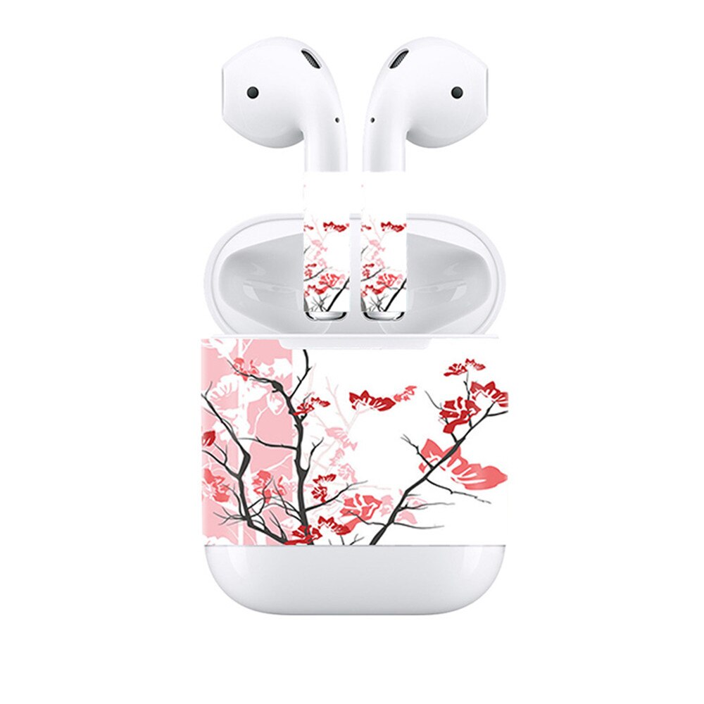 Caso protetor de poeira bonito adesivo interno para airpods 1 2 airpod pele capa protetora adesivos para apple air pods envoltório completo adesivo: TN-AirPods-1108