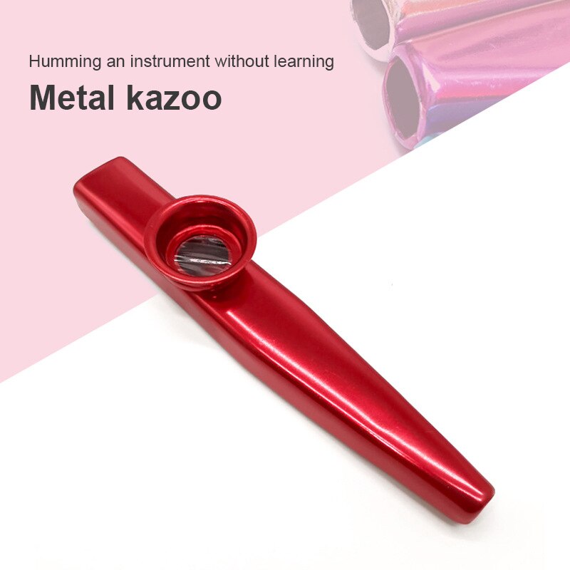 1pc Metal Kazoo Funny kazu Harmonica Colorful Beginners Children Adult Party Musical Instrument Kids Toys Christmas