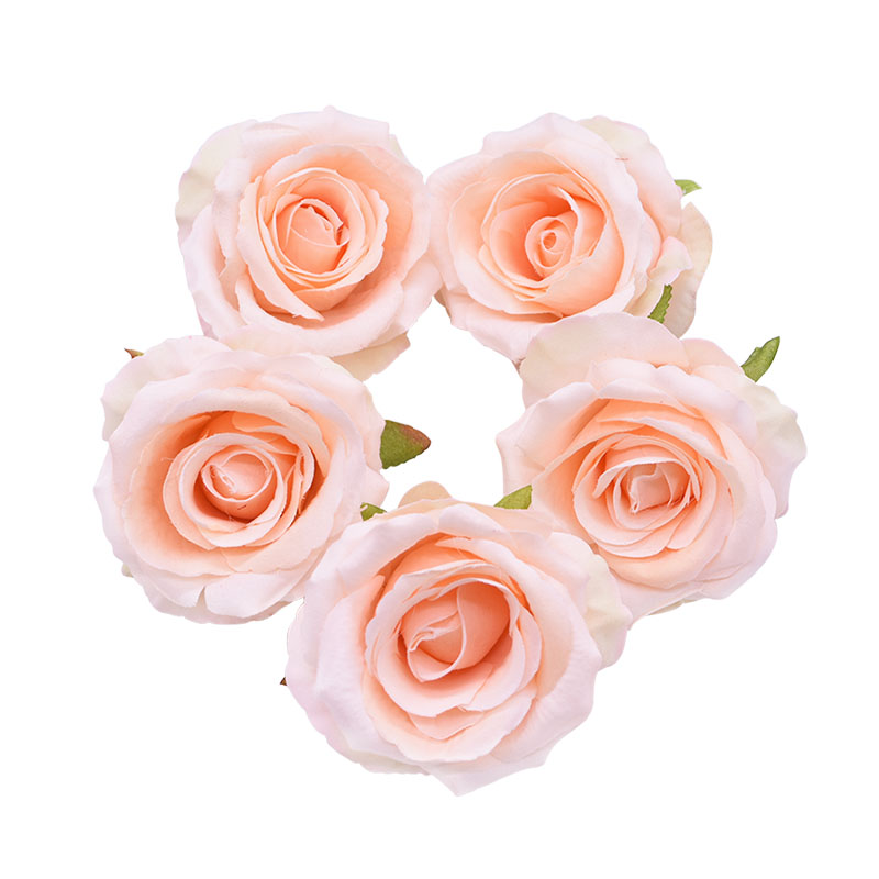 10 stks 10 cm Grote Hoofd Zijde Roos Bloem Decoratieve Bloesem Bruiloft Woondecoratie Accessoires DIY Krans Scrapbooking Ambachten: Blauw