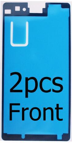 Cinta adhesiva Original para pantalla de Sony xperia Z1 mini M51W D5503, pegamento resistente al agua para carcasa de vidrio trasero, pegamento resistente al agua para SONY z1 compact 3m: 2PCS Front glue