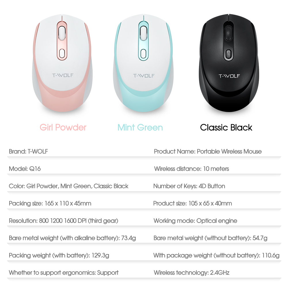 2.4 Wireless Mouse Ergonomic gaming Shape mouse wirelesss Scrolling USB mouse ReceiverGaming Mouse Computer for pc gamer xiaomi