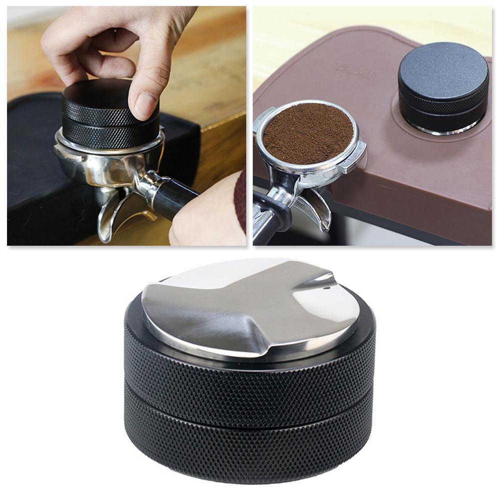 Adjustable 304Stainless Steel Coffee Espresso Tamper Angled Distribution Slopes Base Thread Four Macaron Tools Convex O4B7