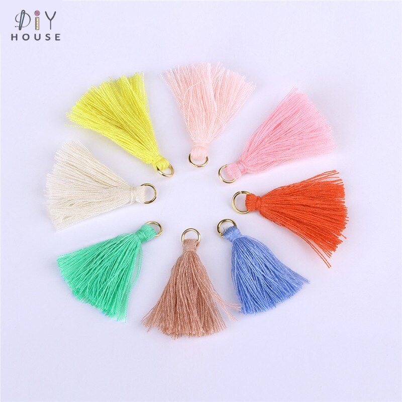 Anneau suspendu gland frange pendentif | 100 pièces, bricolage, petits glands garniture vêtements rideau décoratif boucles d'oreilles composants de bijoux