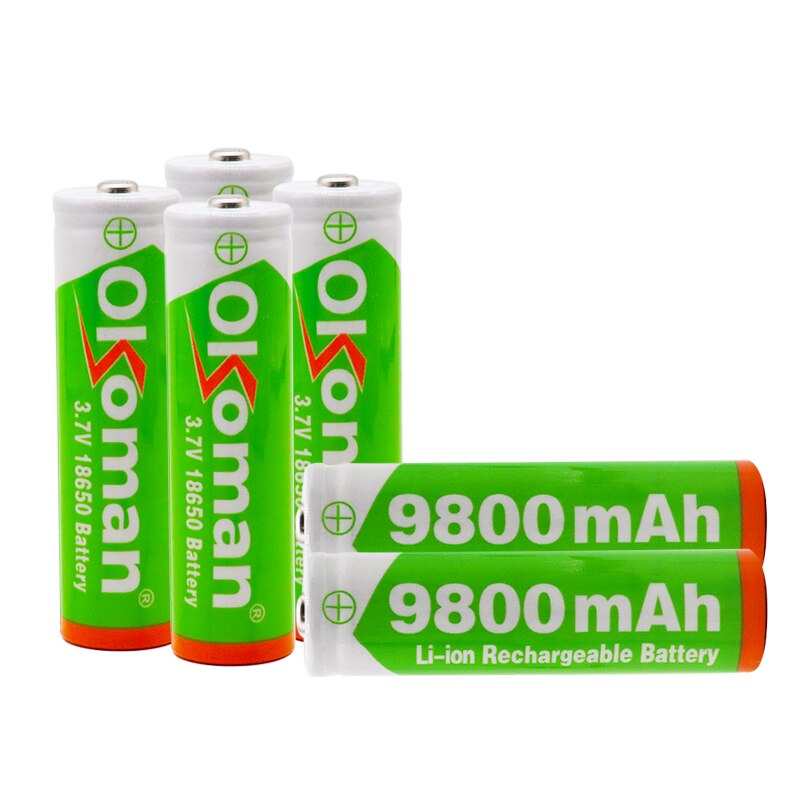 100% Original 3.7v 9800mah 18650 Lithium Rechargeable Battery For battery pack power tool Flashlight batteries