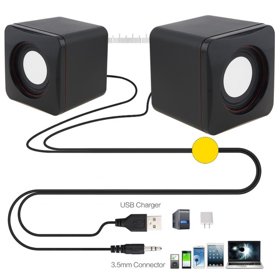 Mini altavoces portátiles USB 2,0 101Z, 6W, caja de sonido para ordenador con Conector estéreo de 3,5mm y alimentado por USB para PC, portátil y teléfono inteligente