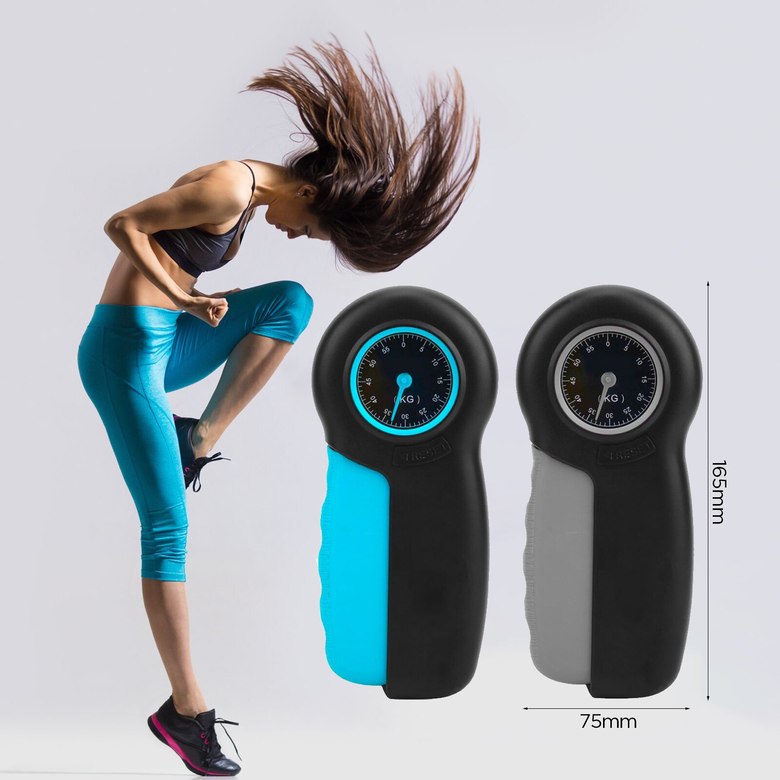 Pointer Digital Hand Dynamometer Grip Strength Measurement Meter Auto Capturing Hand Grip Power 0-55kg Strength Measurement Tool