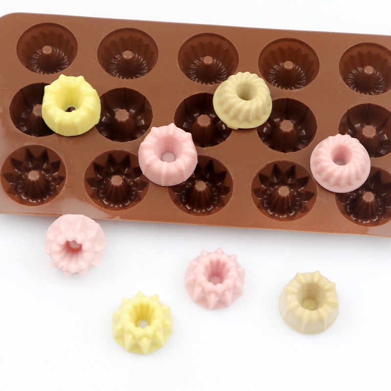 Mini forma do cukierków Donas Chocolate Gummy Mould Akcesoria kuchenne Kwiatowa tacka na kostki lodu Dekoracja świecy do ciasta Cupcake Mydło