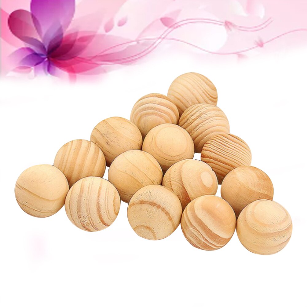 50pcs Natural Cedar Wood Balls Moth Repellent for Drawers Storage Boxes Closets: Default Title