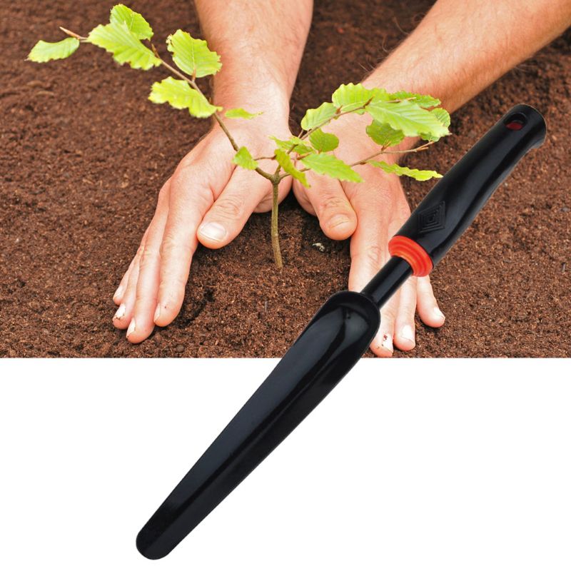Pala portátil de jardín puntiaguda pala multipropósito duro de acero al carbono mango plástico excavación paleta bonsái hogar
