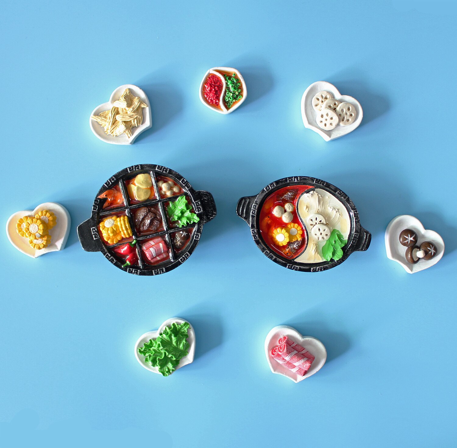 Creatie Fasion 3D Gifs Refrigerator Magnetic Sticker Simulation Chinese Food Polyresin Fridge Magnet Souvenir Message Holder