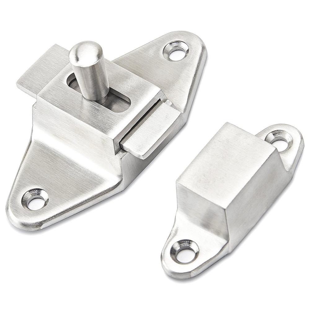 Heavy-duty sliding door locks, family hotel garden reinforced solid stainless steel safety buckle sliding secondary protection