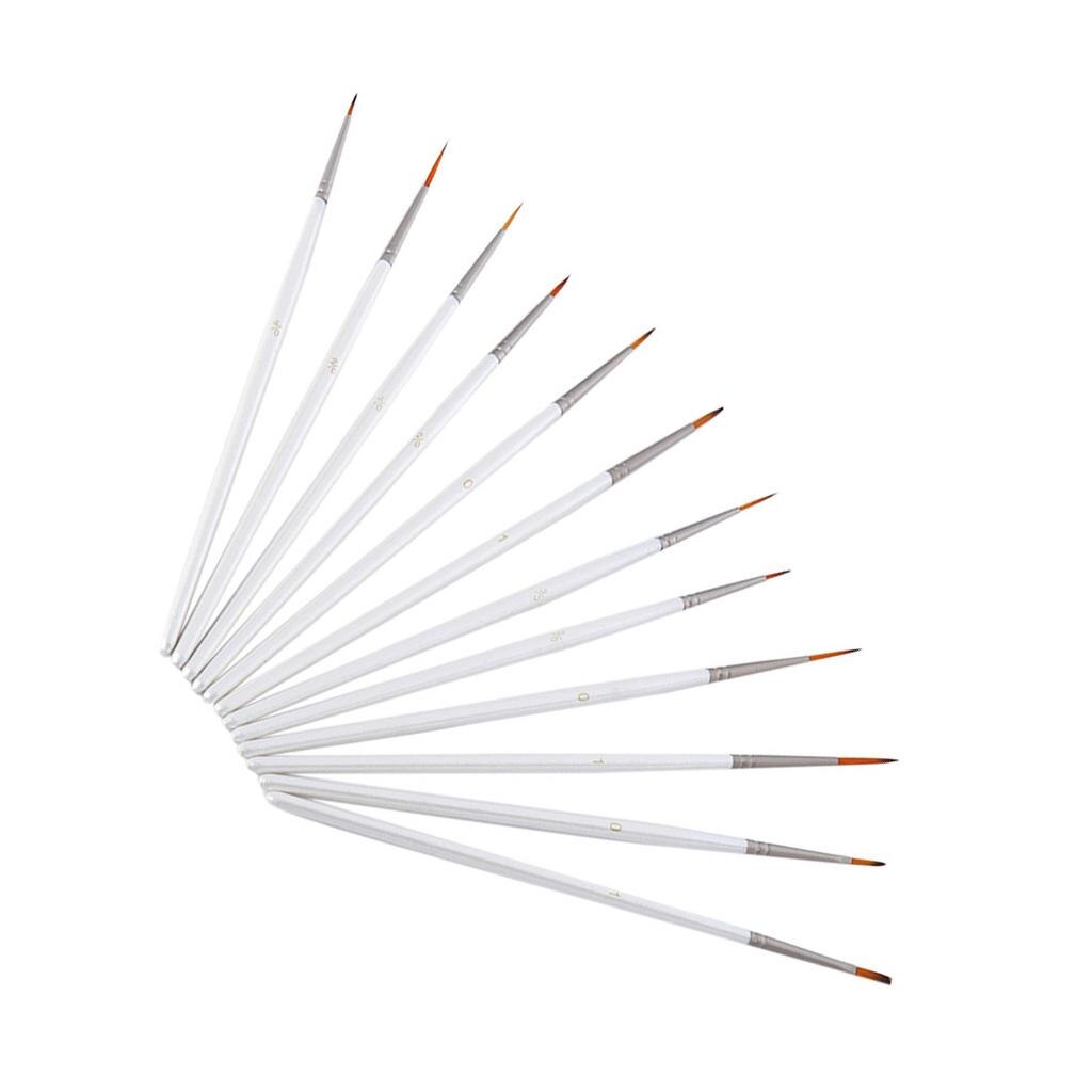 12Pcs Paint Brushes for Fine Detailing Art Painting Learners Tool Set