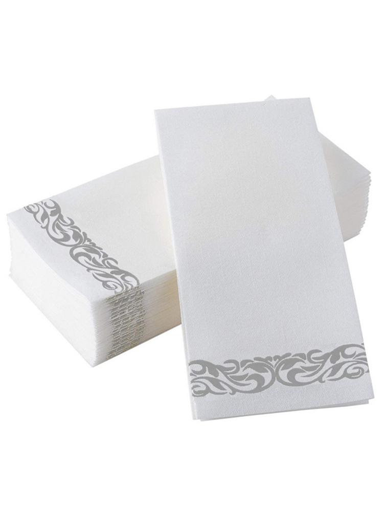 Serviettes en papier de soie jetables 50 pièces essuie-mains en papier doux sans poussière