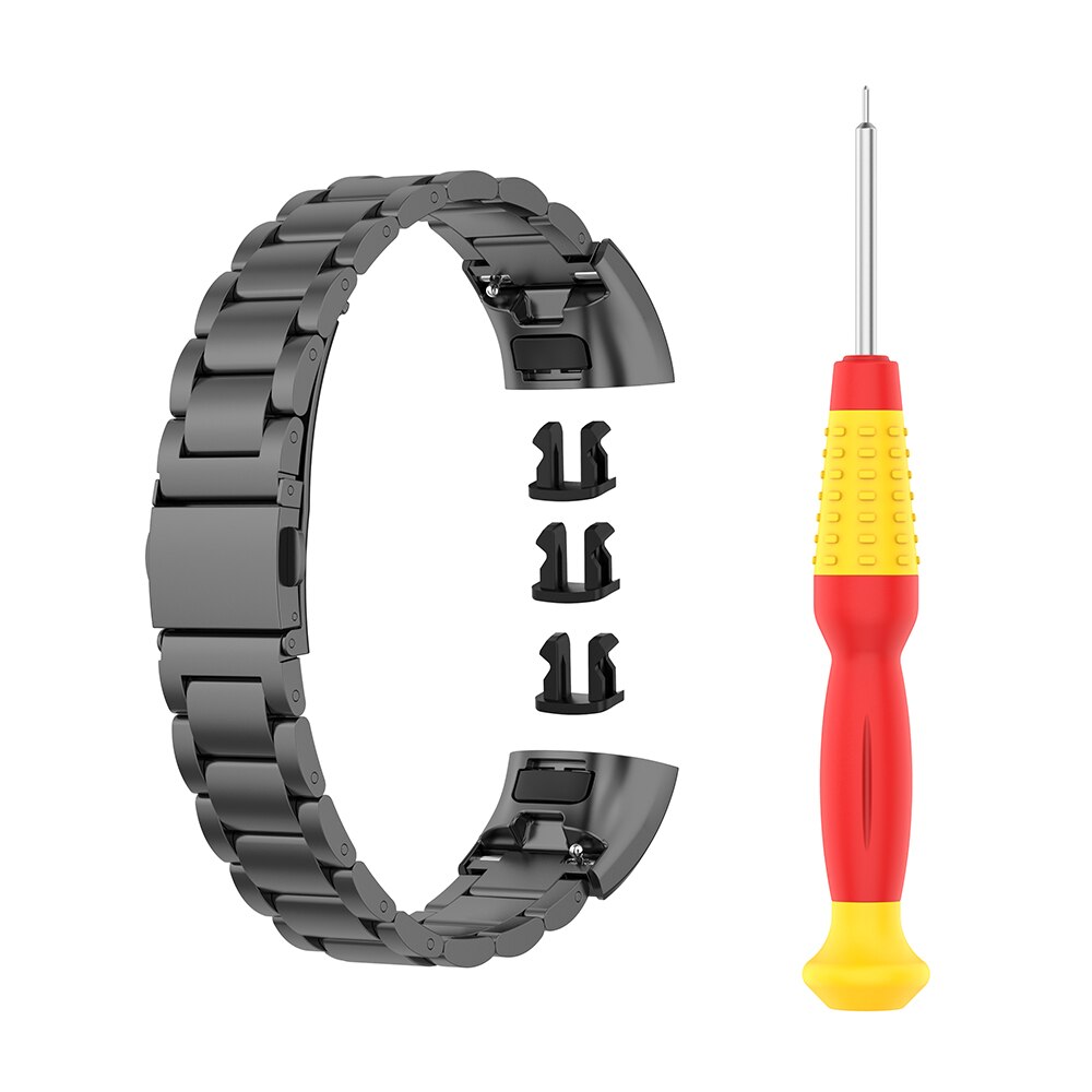 Bracelet Rose en métal Rose pour Huawei Band 4 Pro Bracelet pour Huawei Band 3 Pro Bracelet de montre en acier inoxydable bracelets avec outil: Black / Huawei Band 3 Pro