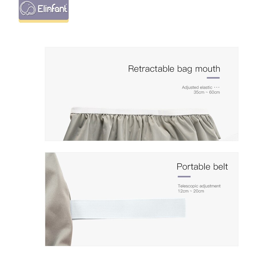 Elinfant-bolsa grande colgante de 60x70cm para pañales de tela, insertos, bolsa elástica impermeable para pañales