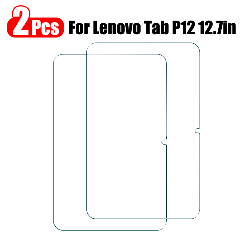 Protecteur d'écran pour tablette Lenovo Xiaoxin Pad Pro, 2 pièces, en verre trempé, 12.7 pouces, 2023 Lenovo Tab P12 12.7 Pro 12.6: Black