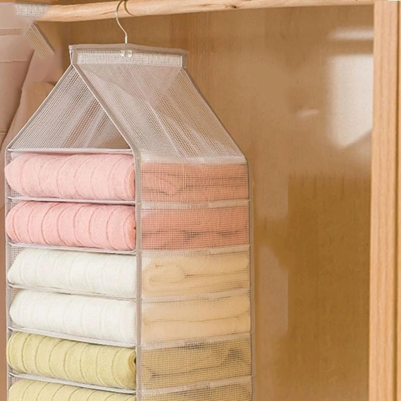 Bolsa de almacenamiento colgante para armario, organizador de armario para pantalones, calcetines, camisetas, organizador de ropa interior, bolsas colgantes, exhibición multifuncional