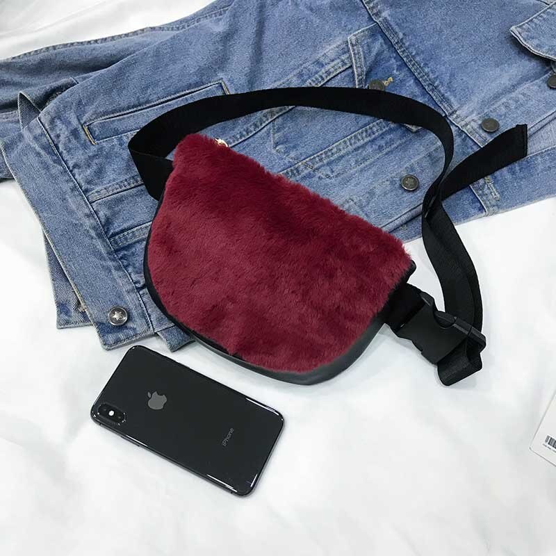 Plys kvinder talje taske kvindelige læder bælte tasker luksus fanny pack banan taske skulder crossbody brysttasker