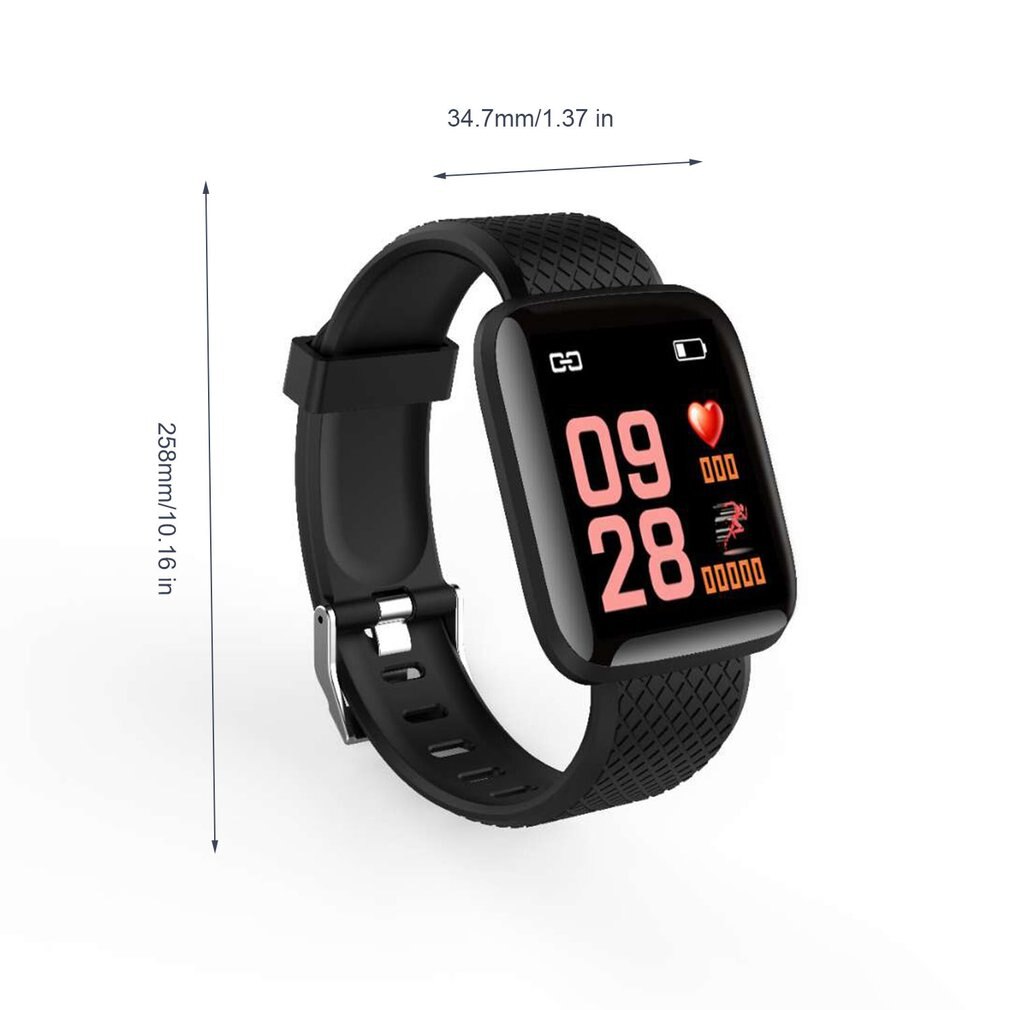 116 Plus Slimme Horloge 1.3 Inch Tft Kleurenscherm Waterdichte Sport Fitness Activiteit Tracker Smart Horloge Tracker