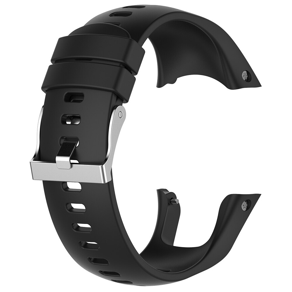 Correa de silicona para reloj Suunto Spartan Trainer de pulsera HR: Negro