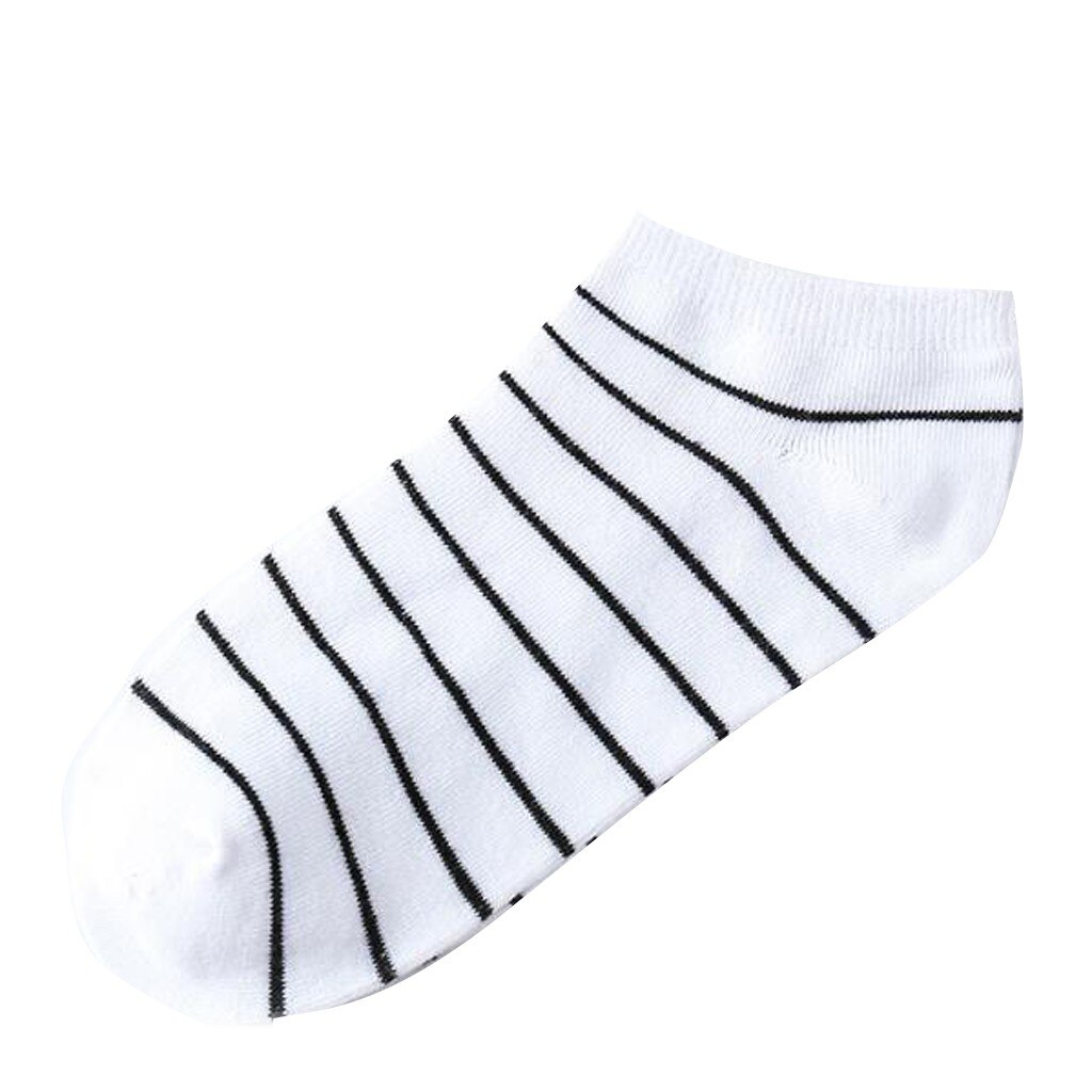 Women Stripe Short Socks Skateboard Colorful Ankel Sock Breathable Comfortable Casual Socks Harajuku #40: white